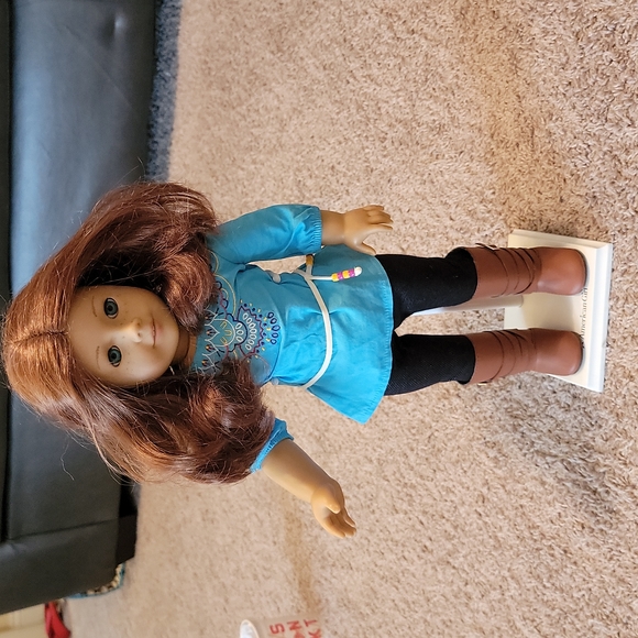 American Girl Other - American Girl Doll Saige With AG Stand and AG Complete Outfit